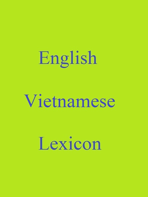 Title details for English Vietnamese Lexicon by Robert Goh - Available